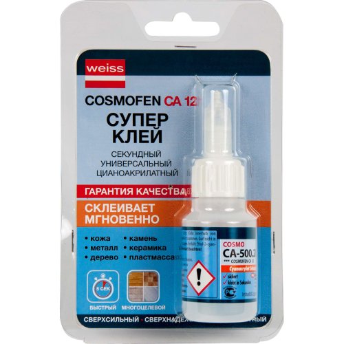 Клей цианоакрилатный Cosmo CA-500.200 / Cosmofen CA12 20 мл картинка